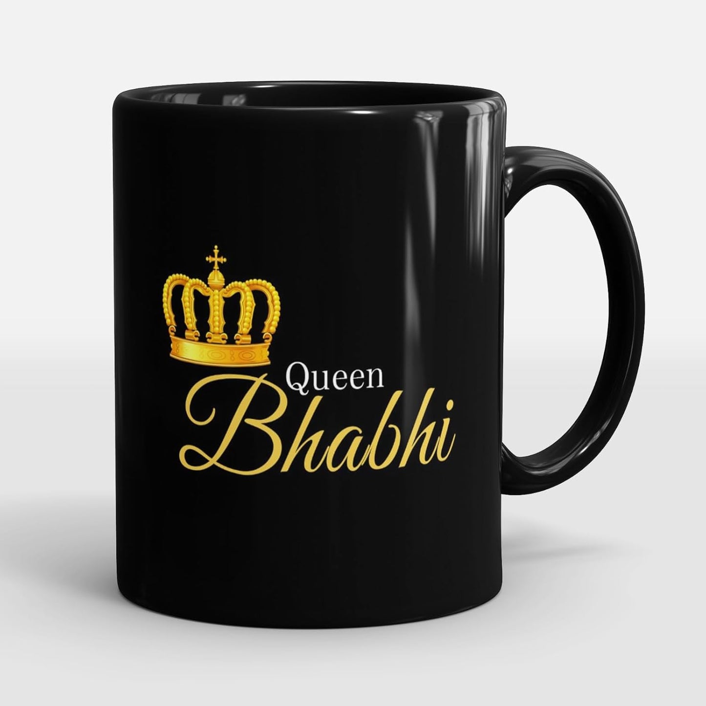 VMMPL Rakhi Gift Combo for Brother & Bhabhi – Set of 2 Kundan Rakhi with King Bhaiya & Queen Bhabhi Printed Mugs, Greeting Card – Rakshabandhan Special