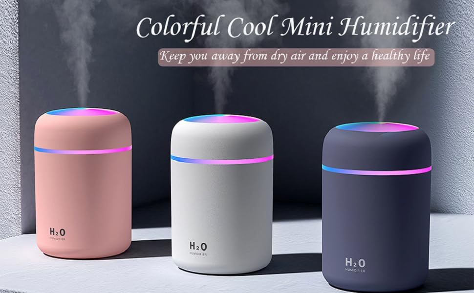 Larrito Wooden Cool Mist Humidifier | Essential Oil Diffuser with Color Changing LED Lights | Aroma Air Humidifier for Home, Office, Car, Baby Room | Auto Shut-Off | Multicolour