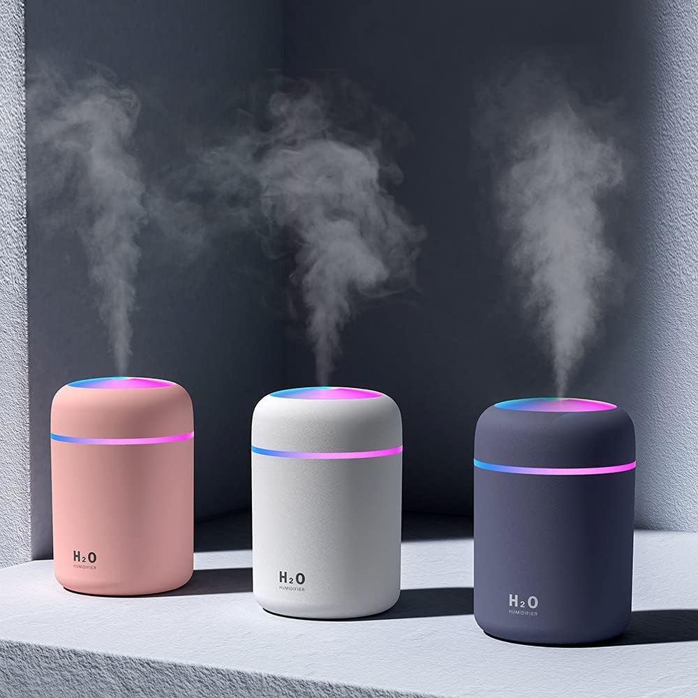 Larrito Wooden Cool Mist Humidifier | Essential Oil Diffuser with Color Changing LED Lights | Aroma Air Humidifier for Home, Office, Car, Baby Room | Auto Shut-Off | Multicolour