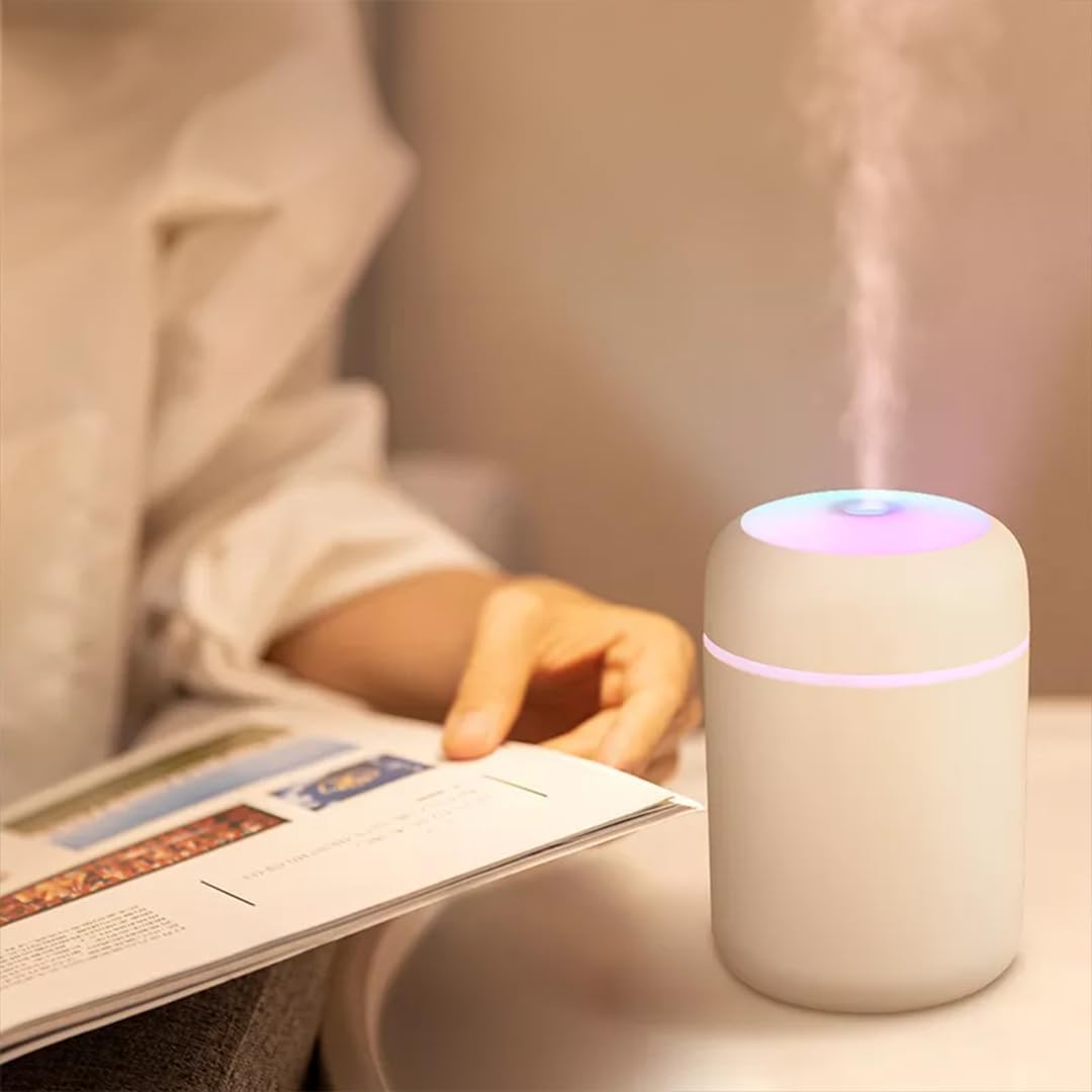 Larrito Wooden Cool Mist Humidifier | Essential Oil Diffuser with Color Changing LED Lights | Aroma Air Humidifier for Home, Office, Car, Baby Room | Auto Shut-Off | Multicolour