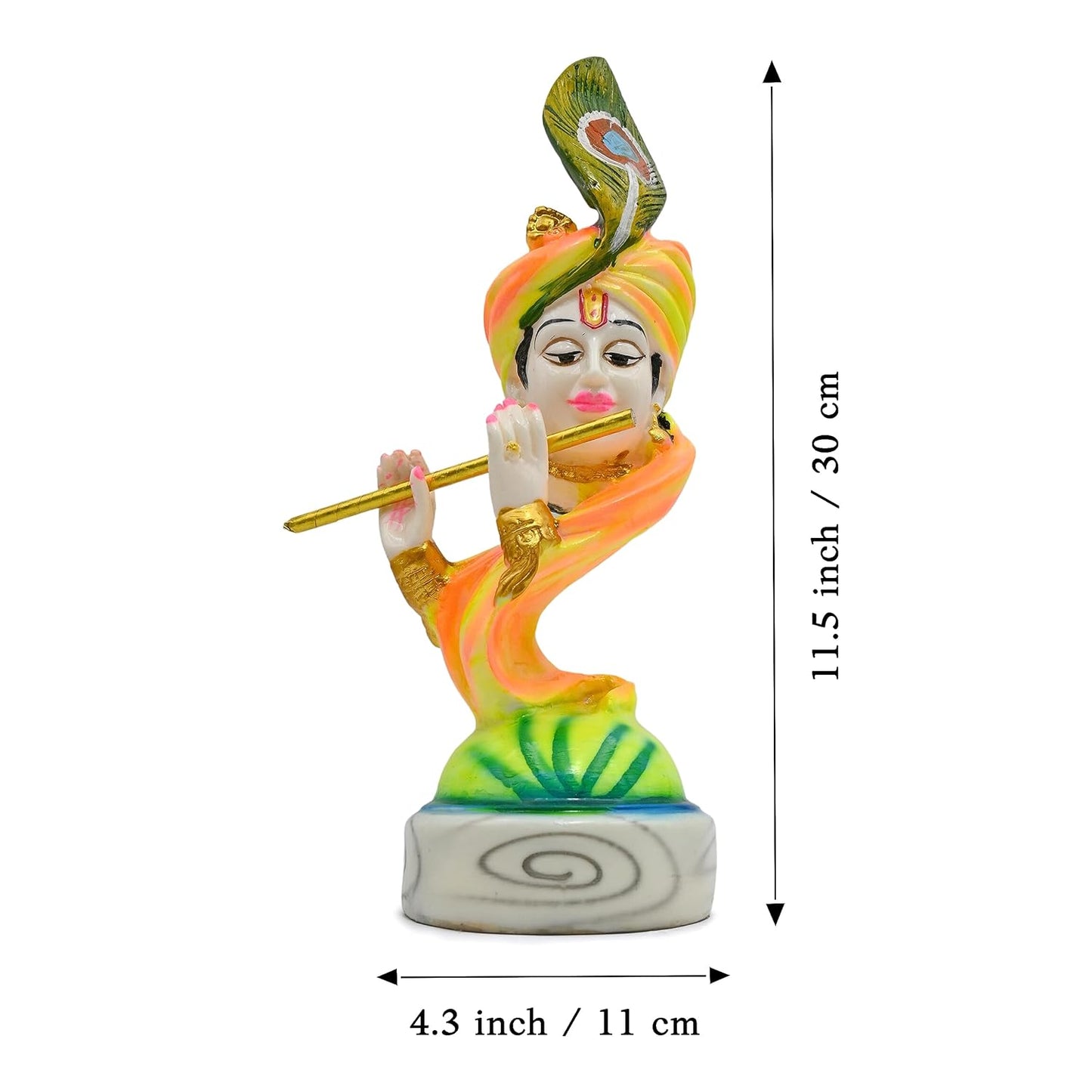 Modern Multicolour Resin Religious Idol – 30 x 11 x 11 cm | Ideal for Diwali, Mandir & Home Décor