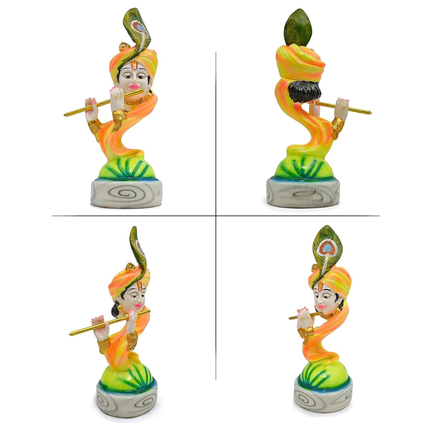 Modern Multicolour Resin Religious Idol – 30 x 11 x 11 cm | Ideal for Diwali, Mandir & Home Décor