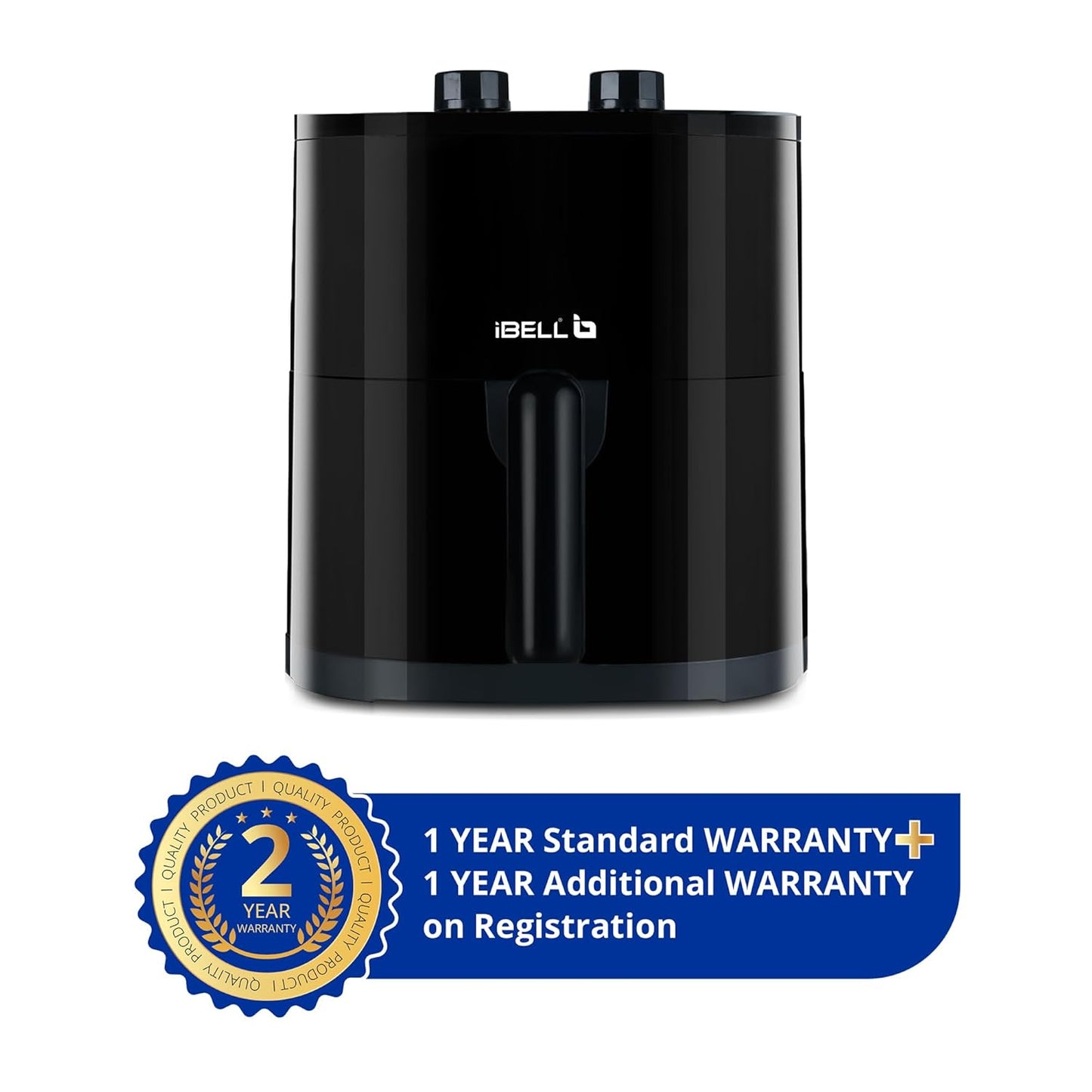 iBELL AEROFRY422M Air Fryer 4.2 Litre – 1500W | Multiple Cooking Options | Dishwasher Safe | Nonstick Coating | Adjustable Time & Temperature Control (Black)