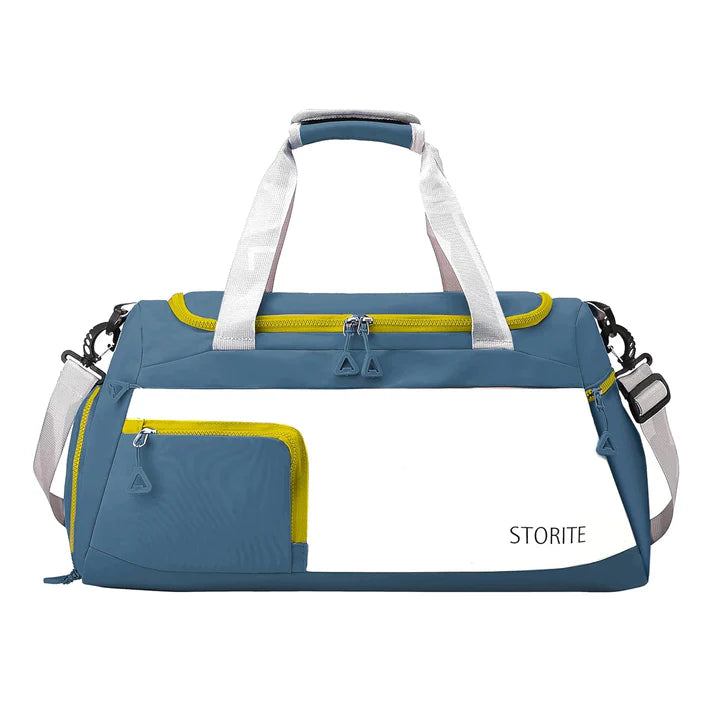 VMMPLStorite 50 CM Nylon Travel Duffle Bag for Men & Women | Waterproof Bag with Shoe Compartment & Wet Pocket – Blue