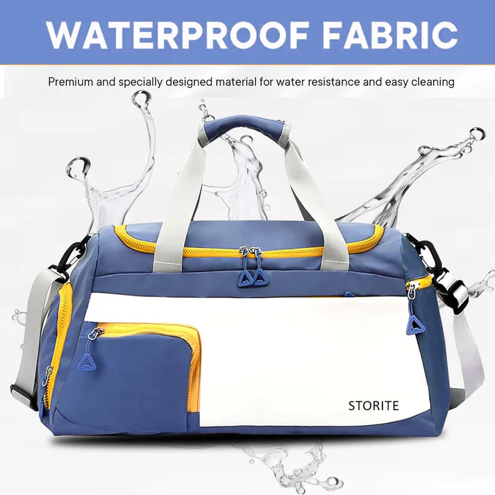VMMPLStorite 50 CM Nylon Travel Duffle Bag for Men & Women | Waterproof Bag with Shoe Compartment & Wet Pocket – Blue