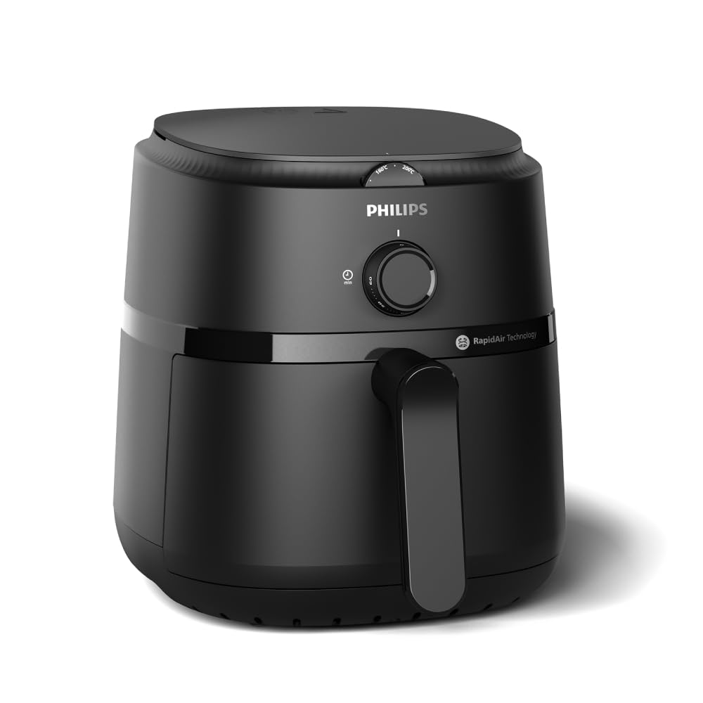 PHILIPS Air Fryer NA120/00 ā 1500W, 4.2L, Rapid Air Technology, 90% Less Fat, 12 Presets, Black