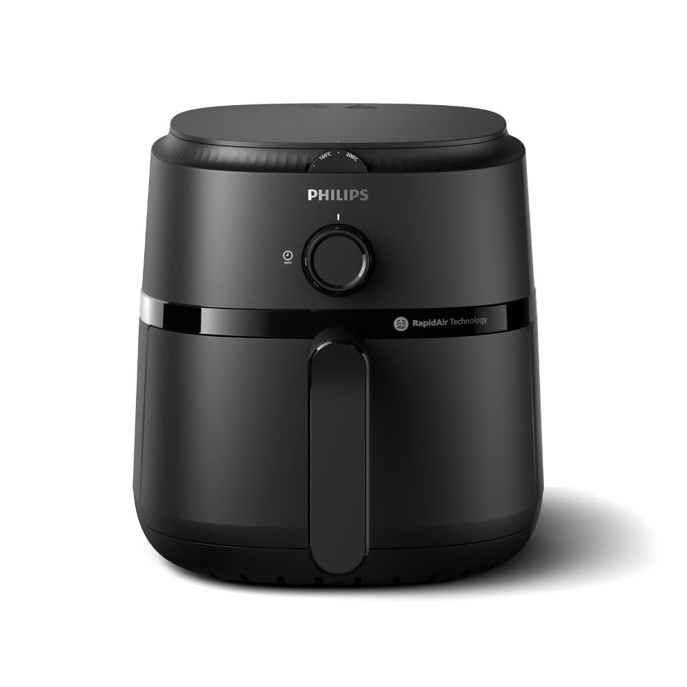 PHILIPS Air Fryer NA120/00 ā 1500W, 4.2L, Rapid Air Technology, 90% Less Fat, 12 Presets, Black