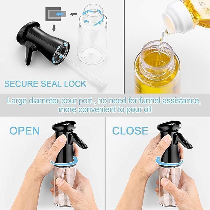 2-in-1 Olive Oil Sprayer and Dispenser Bottle for Kitchen β 500ml Glass Spray Bottle for Healthy Cooking & Salad Dressing