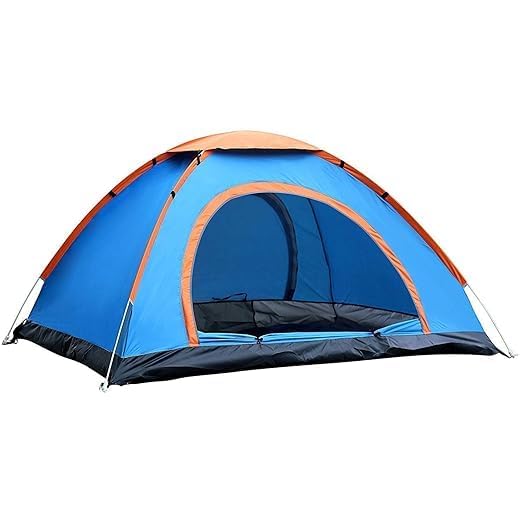 CUATRO 3 Season Dome Tent for Camping & Hiking – 4 Person | Waterproof, Windproof & UV Resistant | Instant Pop-Up, Lightweight with Carry Bag (Multicolor)