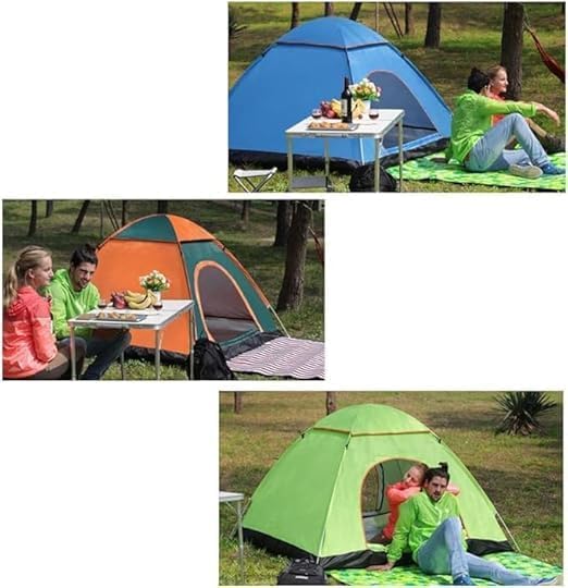 CUATRO 3 Season Dome Tent for Camping & Hiking – 4 Person | Waterproof, Windproof & UV Resistant | Instant Pop-Up, Lightweight with Carry Bag (Multicolor)