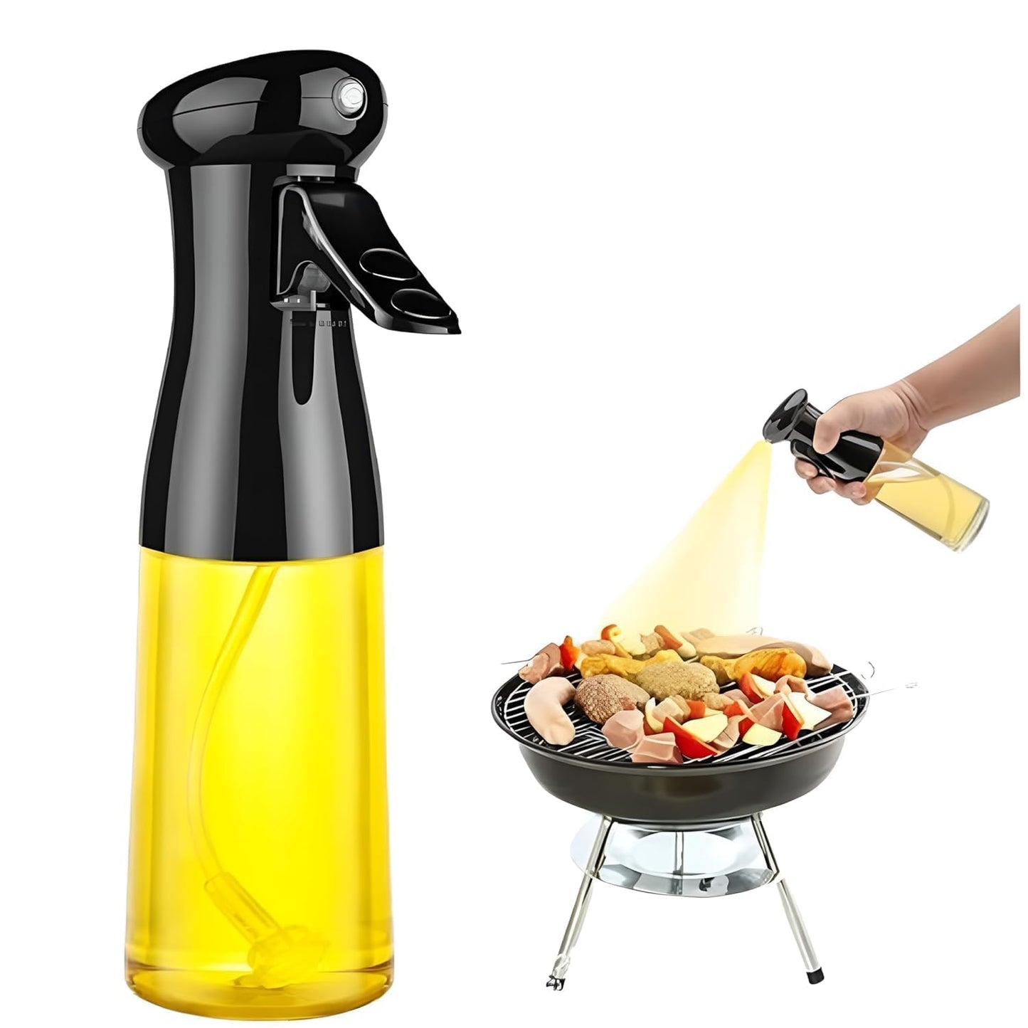 2-in-1 Olive Oil Sprayer and Dispenser Bottle for Kitchen β 500ml Glass Spray Bottle for Healthy Cooking & Salad Dressing