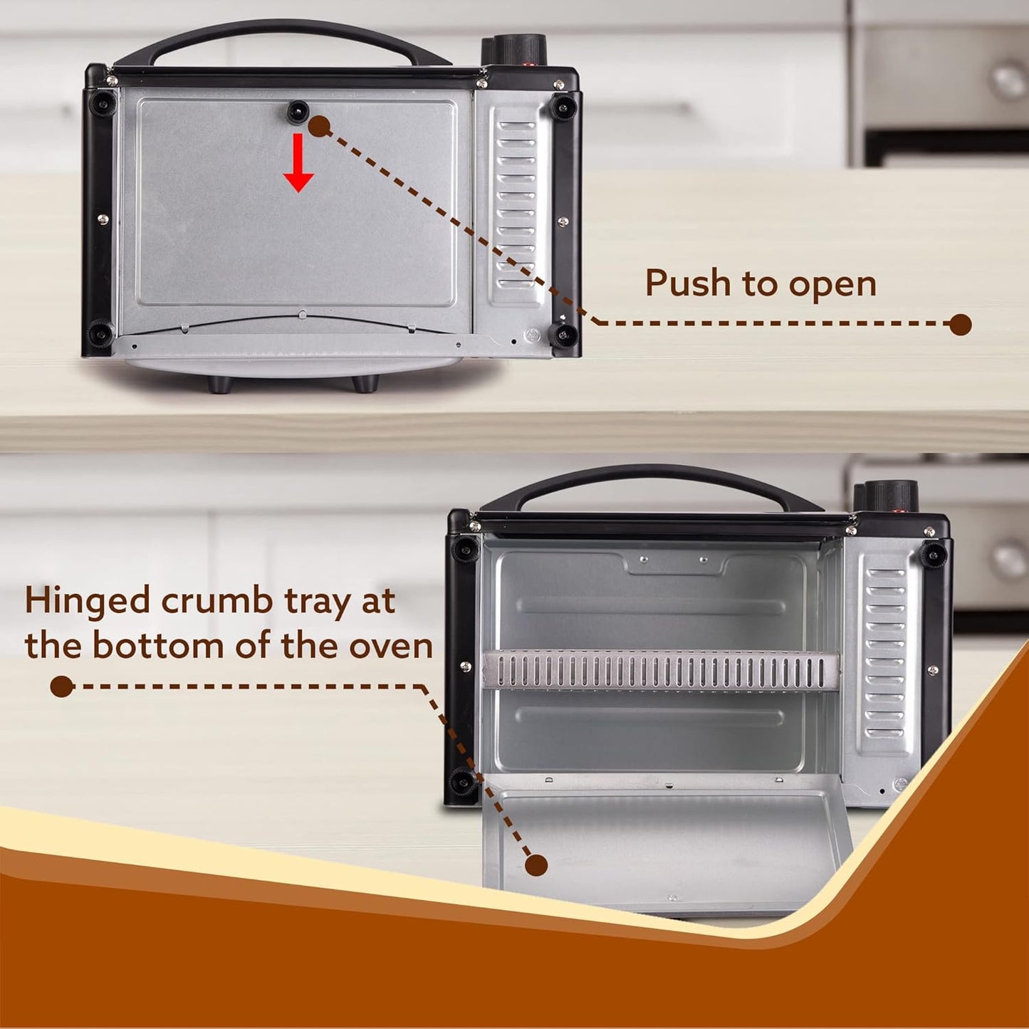 AGARO Marvel 9L Oven Toaster Griller (OTG), 800 Watts, Black – Toast, Bake, Grill & More