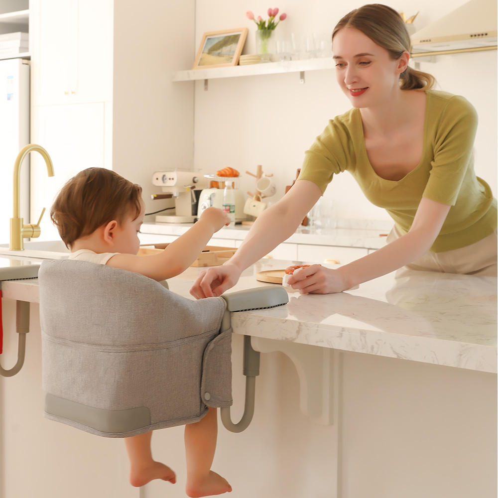 Unique Babies Latest 4 in 1 Foldable Plastic Feeding Baby Eat Portable Dining Table Clip Hook on Hight Chair 2025