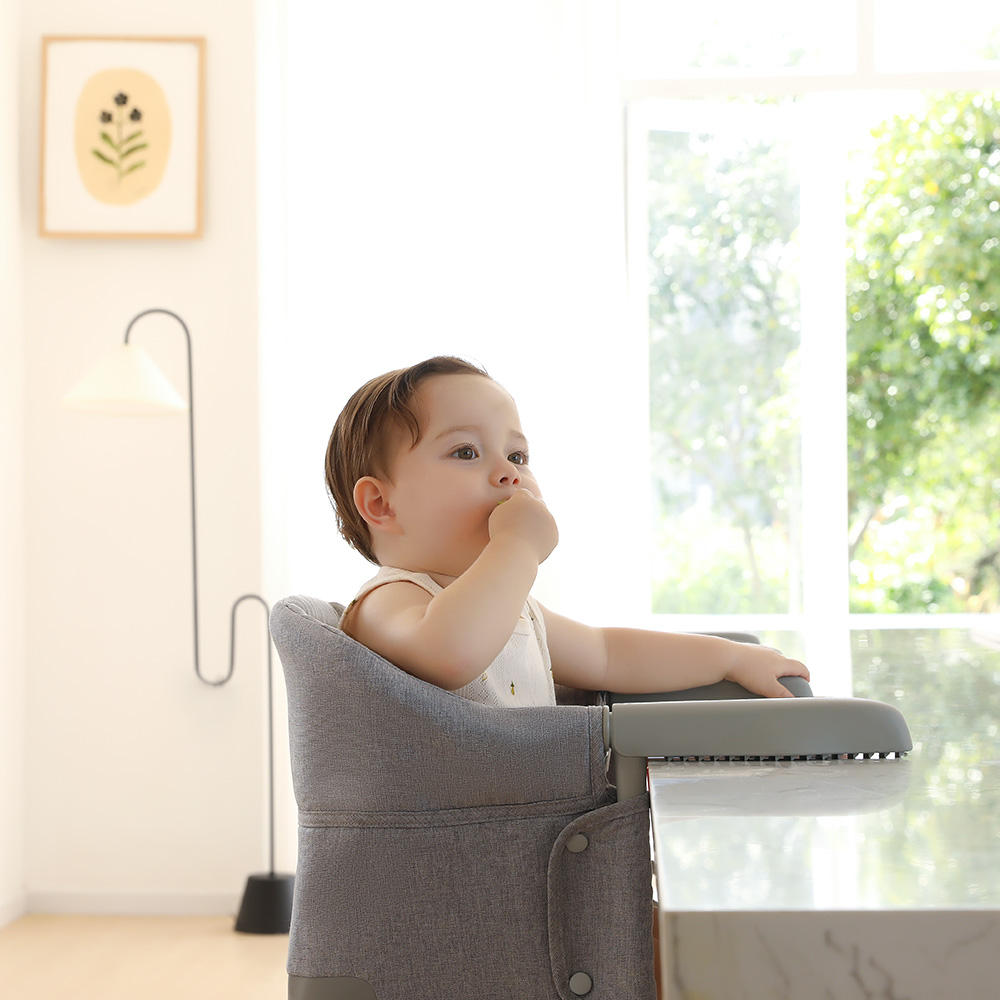 Unique Babies Latest 4 in 1 Foldable Plastic Feeding Baby Eat Portable Dining Table Clip Hook on Hight Chair 2025