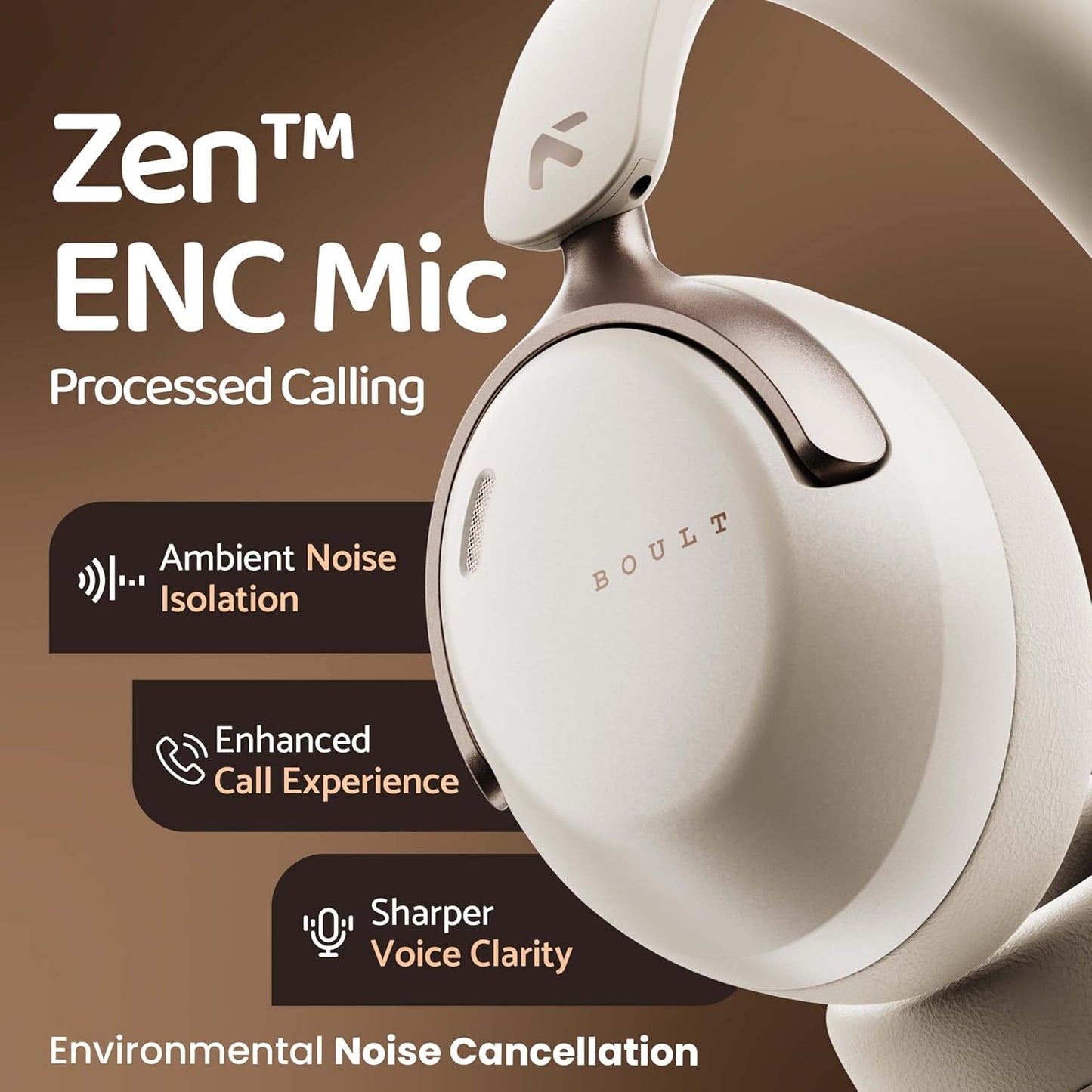 Boult Soniq Over-Ear Bluetooth Headphones – 70H Playtime, ENC Mic, Dual Pairing, and Powerful Bass