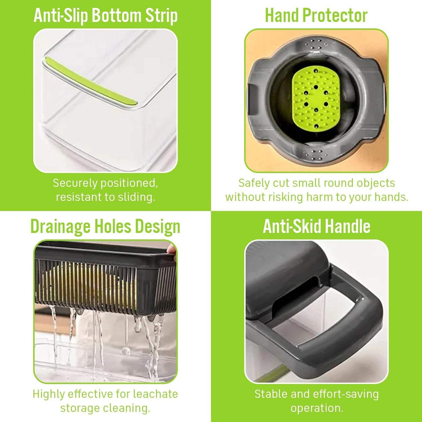14 in 1 Multipurpose Chopper Fruits & Vegetable Cutters, Grater Peeler Chipser Unbreakable Food Grade Body Easy Push to Clean Button Slicer Dicer Chopper for Kitchen Mandoline Slicer Cutter