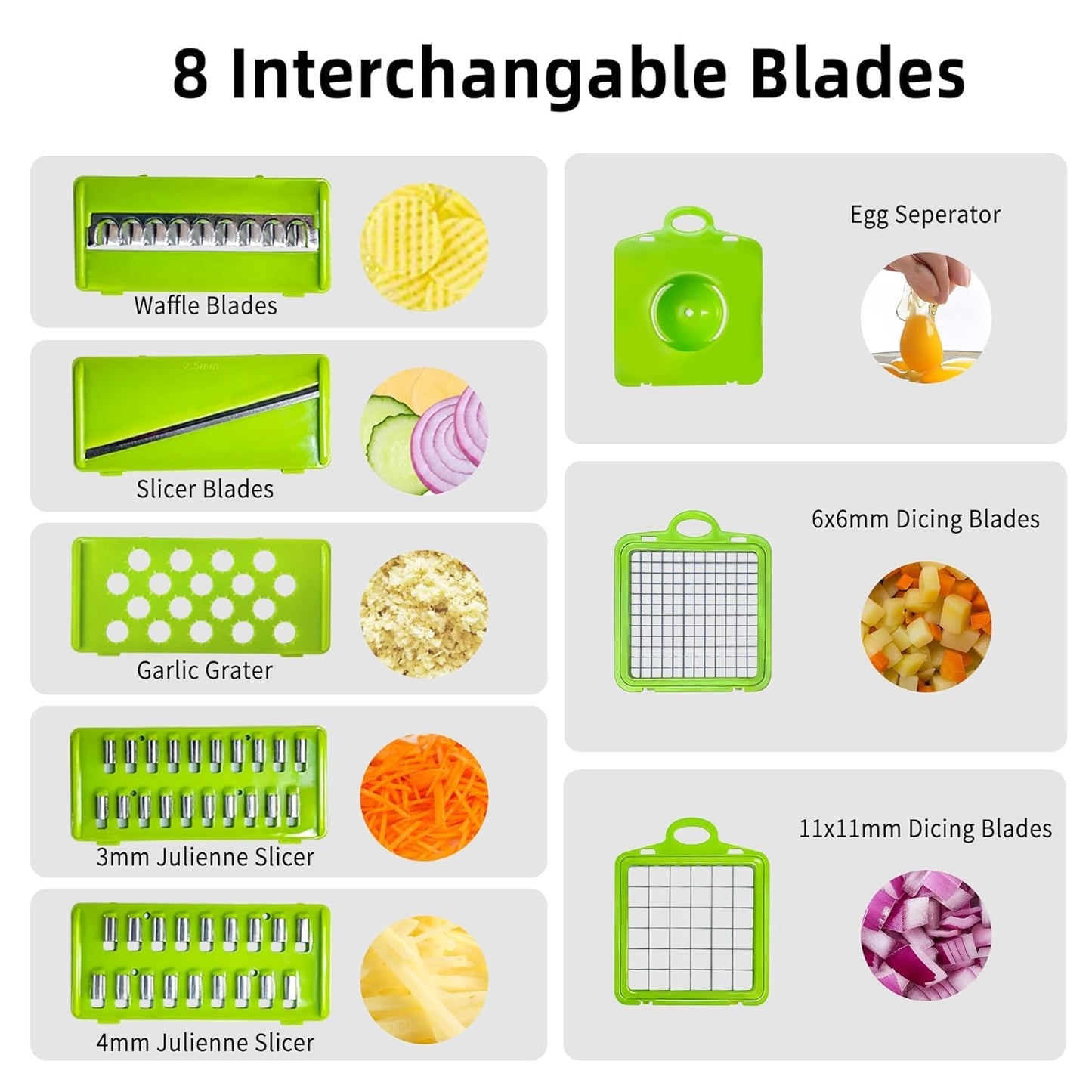 14 in 1 Multipurpose Chopper Fruits & Vegetable Cutters, Grater Peeler Chipser Unbreakable Food Grade Body Easy Push to Clean Button Slicer Dicer Chopper for Kitchen Mandoline Slicer Cutter