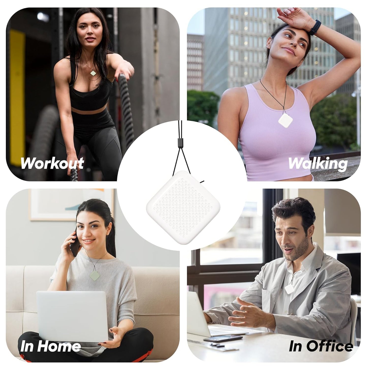 Loopoburq Wearable & Portable Air Purifier β Mint Green | Filterless, Lightweight, Ultra-Quiet | 120 Hours Battery Life