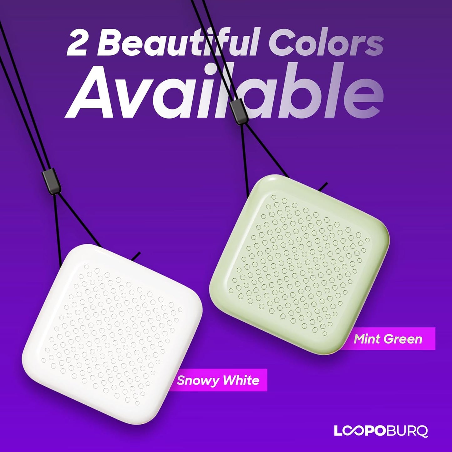 Loopoburq Wearable & Portable Air Purifier β Mint Green | Filterless, Lightweight, Ultra-Quiet | 120 Hours Battery Life
