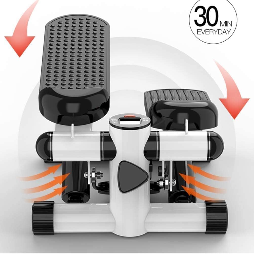 FLOVTRIX Portable Mini Stepper Machine with Adjustable Resistance Bands & LCD Monitor Tone Legs, Thighs, Waist, and Buttocks | Cardio Fitness for Home & Gym | Unisex Workout Equipment