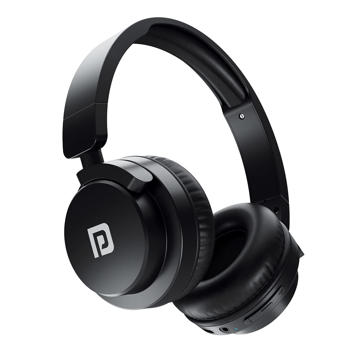 Portronics Muffs M2 Bluetooth Headphones (Black) – On-Ear, 40H Playtime, 40mm Drivers, AUX & Wireless Support, Foldable, Type-C Charging