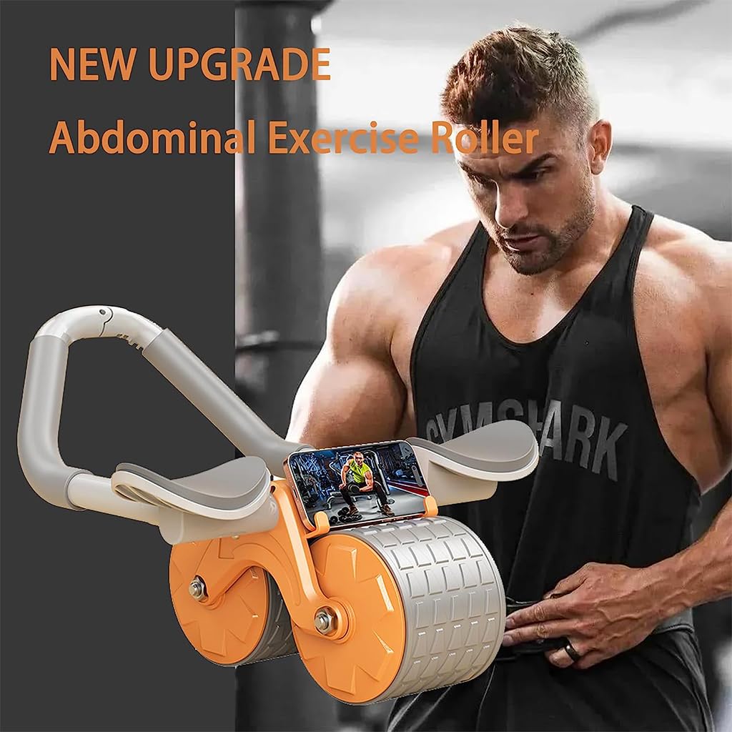 Proberos® Ab Roller Set with Counter & Silent Knee Pad | Premium Ab Roller with Elbow Support & Phone Holder for Core, Fitness & Home Workout