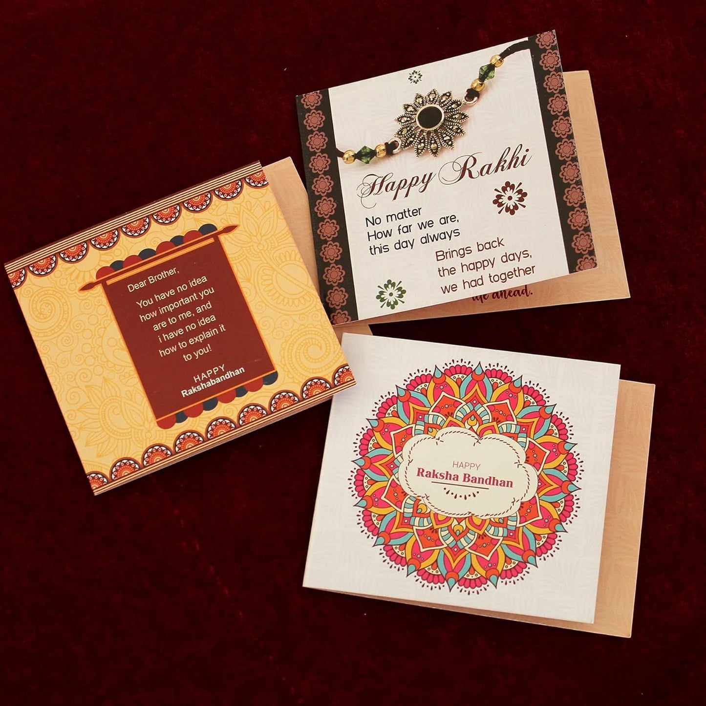 VMMPL Rakhi Gift for Brother | Premium Rakhi & Chocolate Combo Set – Set of 2 Rakhis with Hershey’s Kisses, Ferrero Rocher & Roli Chawal