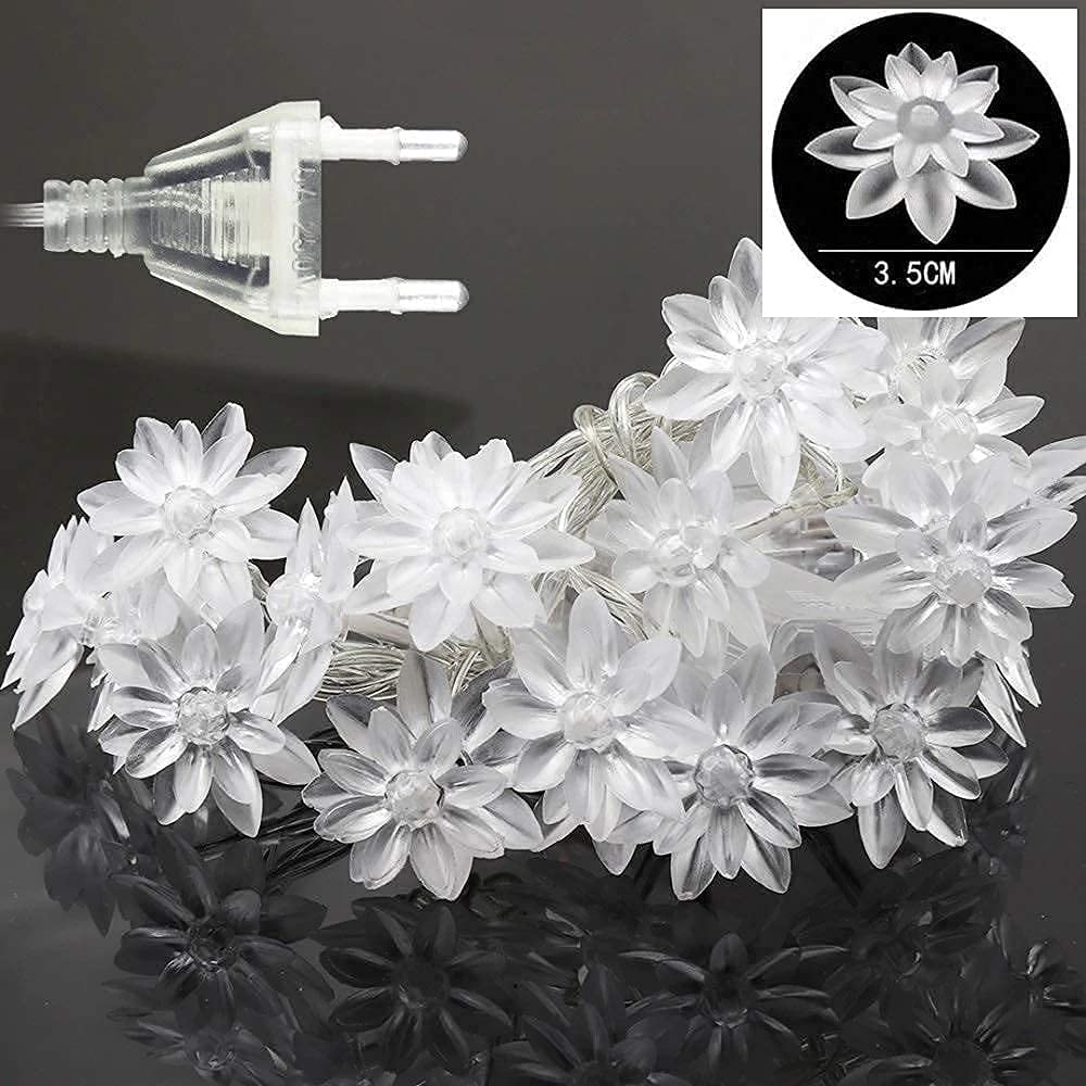 VMMPL 25 LED Lotus String Lights β Warm White | Home Decoration Diwali Lights