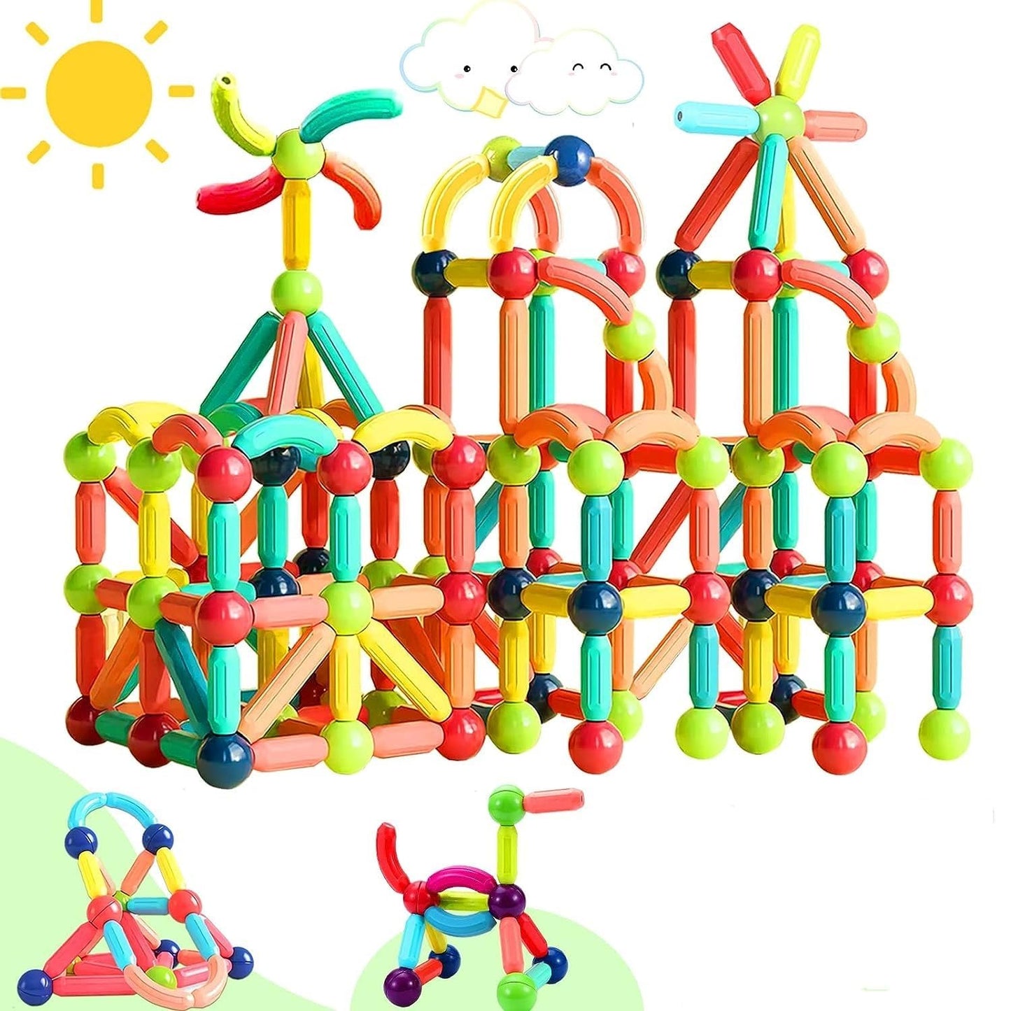 VMMPL Magnetic Sticks Game Kids Toy β 36pcs Learning Magnetic Building Blocks for Toddlers & Kids (Age 3+)