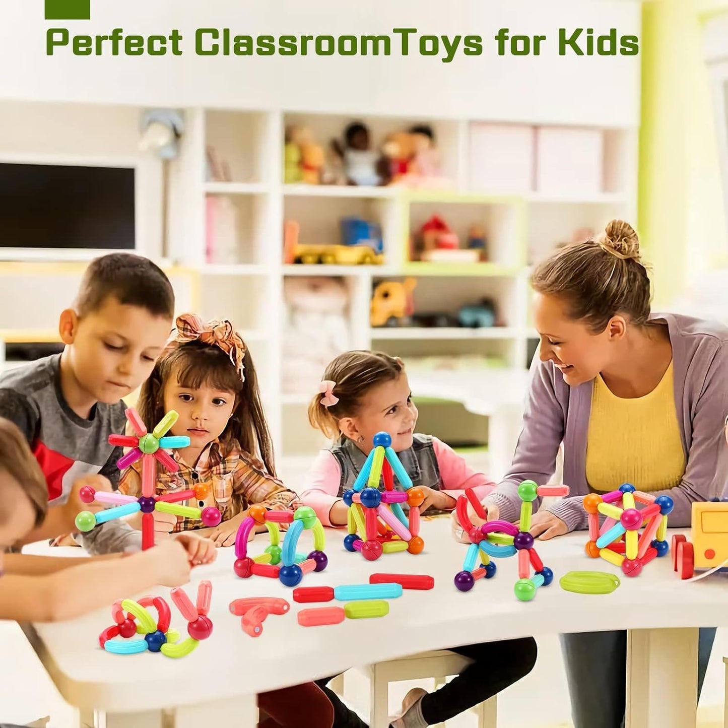 VMMPL Magnetic Sticks Game Kids Toy β 36pcs Learning Magnetic Building Blocks for Toddlers & Kids (Age 3+)