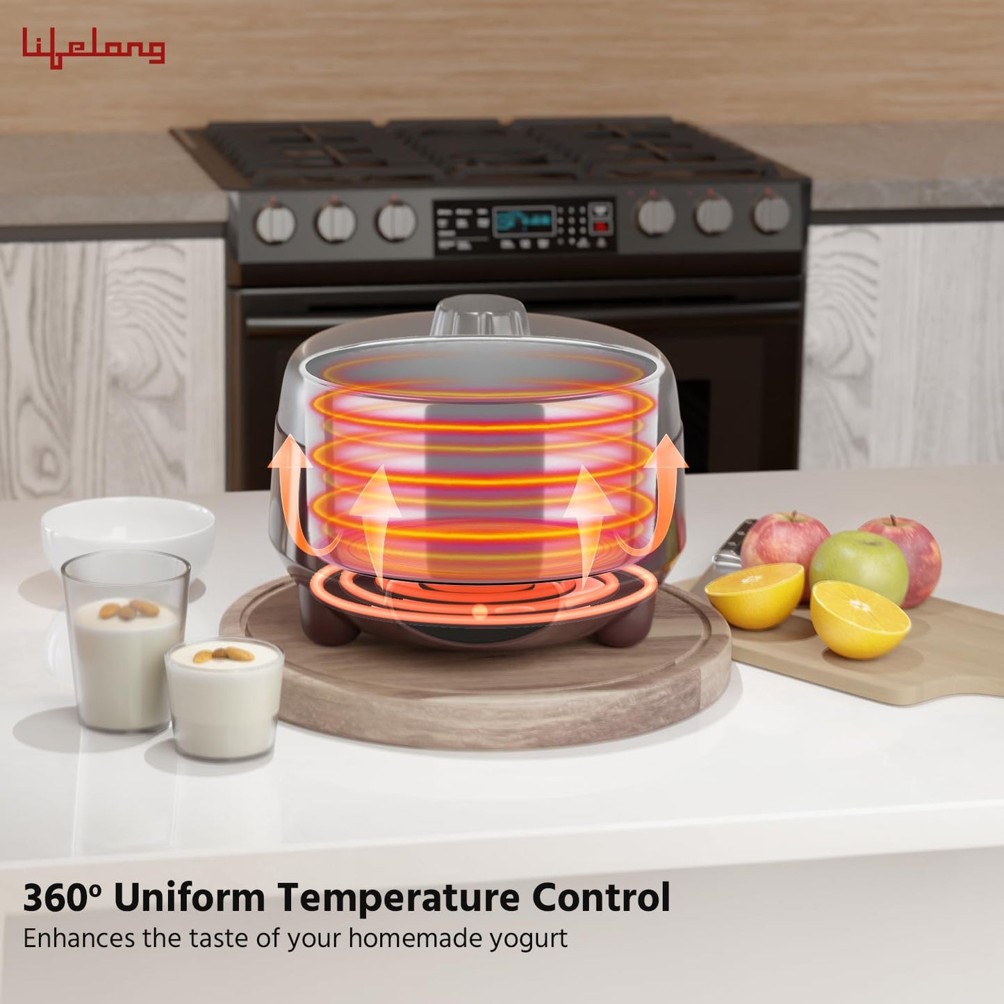 VMMPL Yogurt & Curd Maker for Home | 1L Electric Probiotic Curd Maker | Automatic Temperature Control | 304 Stainless Steel Container |