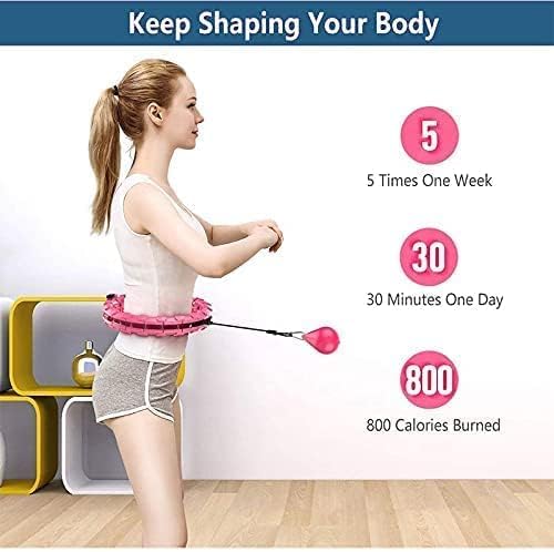 DPCR Weighted Hula Hoop for Adults - 24 Detachable Knots | Infinity Smart Fitness Hoop for Weight Loss & Massage – Multi Color