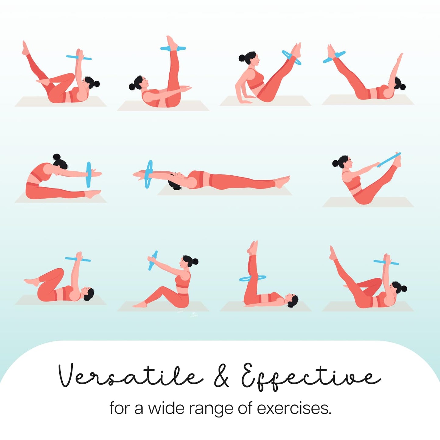 Wiselife Pilates Ring Circle | Inner Thigh Exercise & Yoga Fitness Ring for Home Workouts