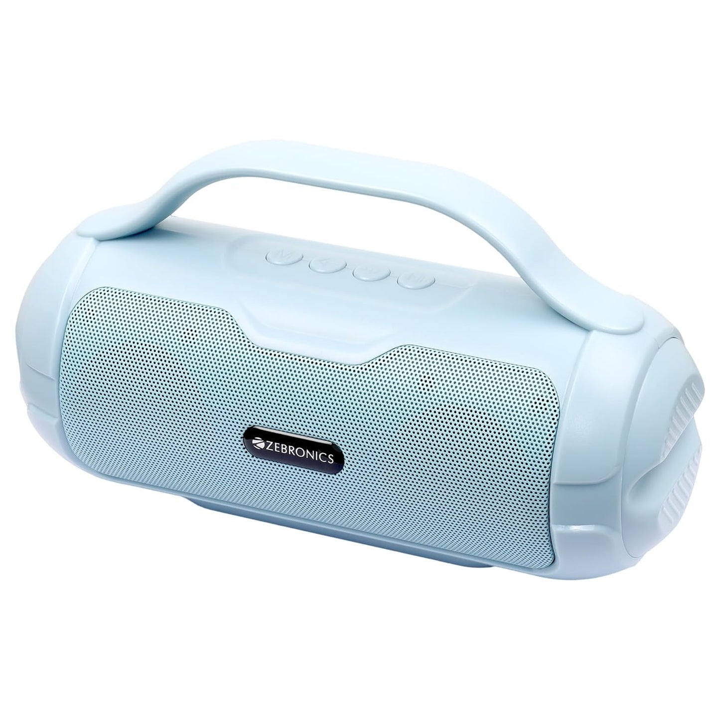 ZEBRONICS Sound Feast 40 Portable Bluetooth Speaker – Sky Blue | 8W Output, Deep Bass, TWS, USB, mSD, FM, AUX, BT v5.3, 10H Playtime