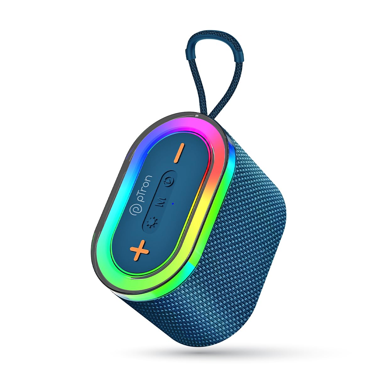pTron Fusion Pop 12W Bluetooth Speaker with RGB Lights, TWS & 10-Hour Playback – Classic Blue