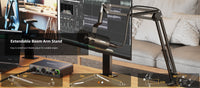 MAONO PD100S XLR Dynamic Microphone for Podcast | Cardioid Studio Microphone with Boom Arm, Voice Isolation Technology & Metal Body for Recording, Streaming, Voice Over & Home Studio