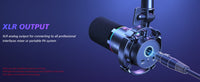 MAONO PD200XS XLR/USB Dynamic Microphone with RGB Lighting & Boom Arm | Professional Gaming, Podcast & Streaming Microphone