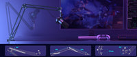 MAONO PD200XS XLR/USB Dynamic Microphone with RGB Lighting & Boom Arm | Professional Gaming, Podcast & Streaming Microphone