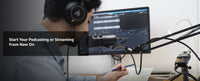 MAONO PD100S XLR Dynamic Microphone for Podcast | Cardioid Studio Microphone with Boom Arm, Voice Isolation Technology & Metal Body for Recording, Streaming, Voice Over & Home Studio