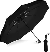 VMMPL inulec PSYCH Automatic Travel Umbrella - Stylish Windproof For Rain & Compact, Strong for Wind, Auto Open/Close Button, Travel-Friendly 3-Fold Design Perfect Umbrella for Men & Women