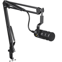 MAONO PD100S XLR Dynamic Microphone for Podcast | Cardioid Studio Microphone with Boom Arm, Voice Isolation Technology & Metal Body for Recording, Streaming, Voice Over & Home Studio