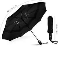 VMMPL inulec PSYCH Automatic Travel Umbrella - Stylish Windproof For Rain & Compact, Strong for Wind, Auto Open/Close Button, Travel-Friendly 3-Fold Design Perfect Umbrella for Men & Women