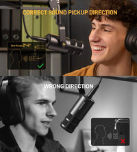 MAONO PD100S XLR Dynamic Microphone for Podcast | Cardioid Studio Microphone with Boom Arm, Voice Isolation Technology & Metal Body for Recording, Streaming, Voice Over & Home Studio