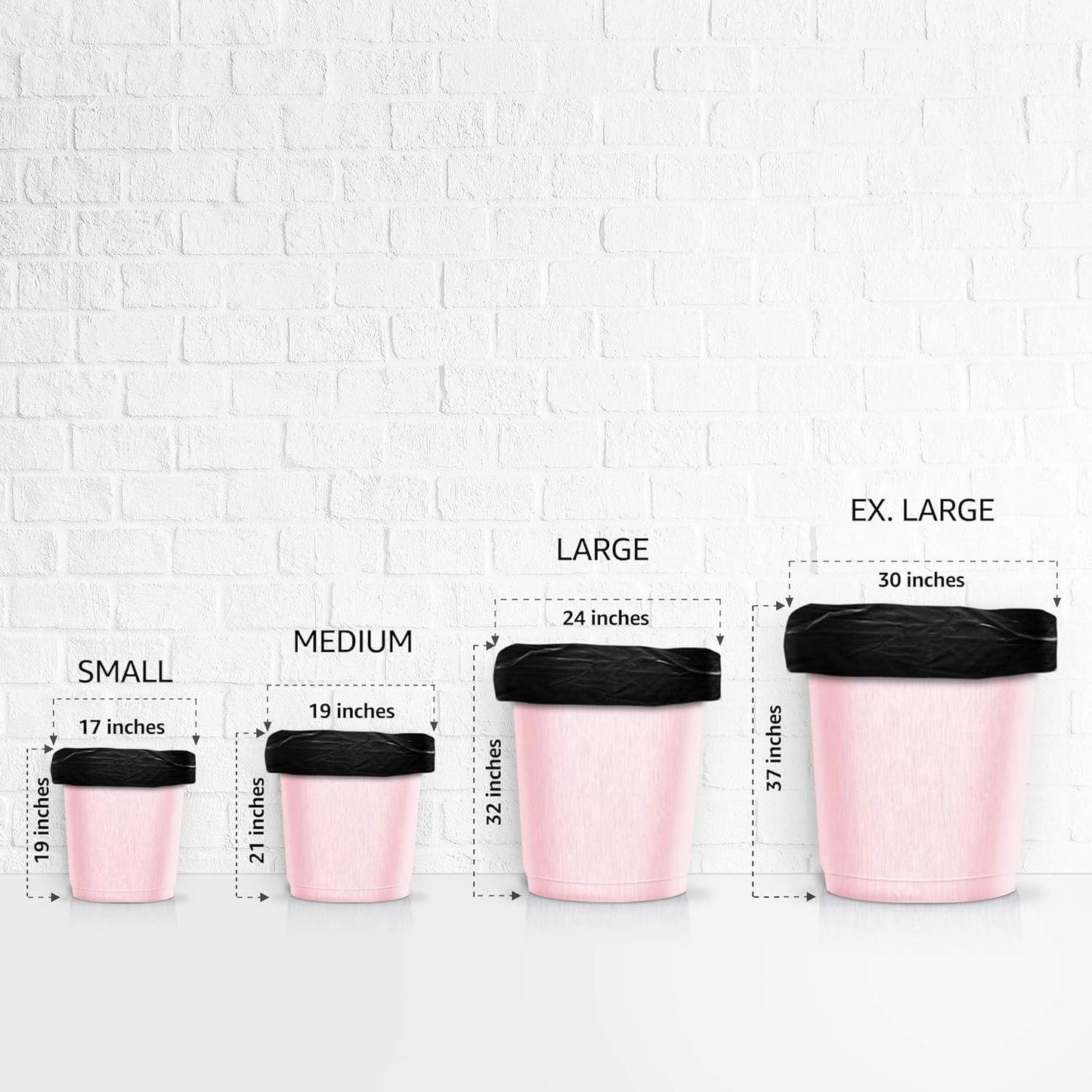 Shopping Jinni Brand – Presto! Medium Garbage Bags (19 x 21 Inches) | 180 Count | Extra Durable for Dry & Wet Waste | Black