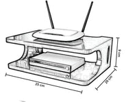 WiFi Router Set Top Box Stand | WiFi Router Holder Wooden Wall Shelves | Wall Mount TV Cabinet Living Room Shelf