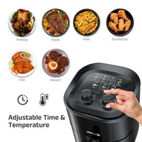 iBELL AEROFRY422M Air Fryer 4.2 Litre – 1500W | Multiple Cooking Options | Dishwasher Safe | Nonstick Coating | Adjustable Time & Temperature Control (Black)