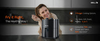 iBELL AEROFRY422M Air Fryer 4.2 Litre – 1500W | Multiple Cooking Options | Dishwasher Safe | Nonstick Coating | Adjustable Time & Temperature Control (Black)