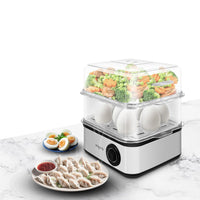Wipro Elato BE201 4in1 Multicooker 500 Watt - Boils up to 16 Eggs, Steam Rice, Poach Eggs, Cook Vegetables - 3 Boiling Modes, Concurrent Cooking - 1 Year Warranty