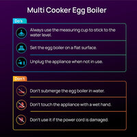 Wipro Elato BE201 4in1 Multicooker 500 Watt - Boils up to 16 Eggs, Steam Rice, Poach Eggs, Cook Vegetables - 3 Boiling Modes, Concurrent Cooking - 1 Year Warranty