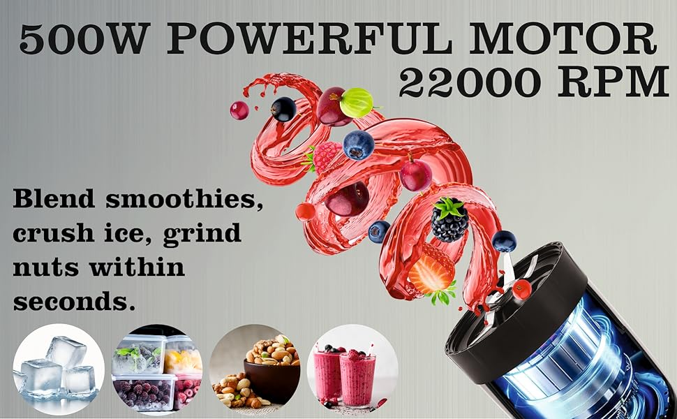 NutriPro 500W Juicer Mixer Grinder | Smoothie Maker with 2 Jars & Stainless Steel Blade | Powerful Motor | Silver | Dishwasher Safe | 1-Year Warranty